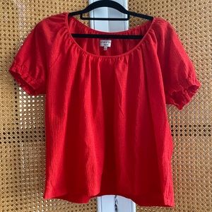 madewell texture and thread short sleeve top